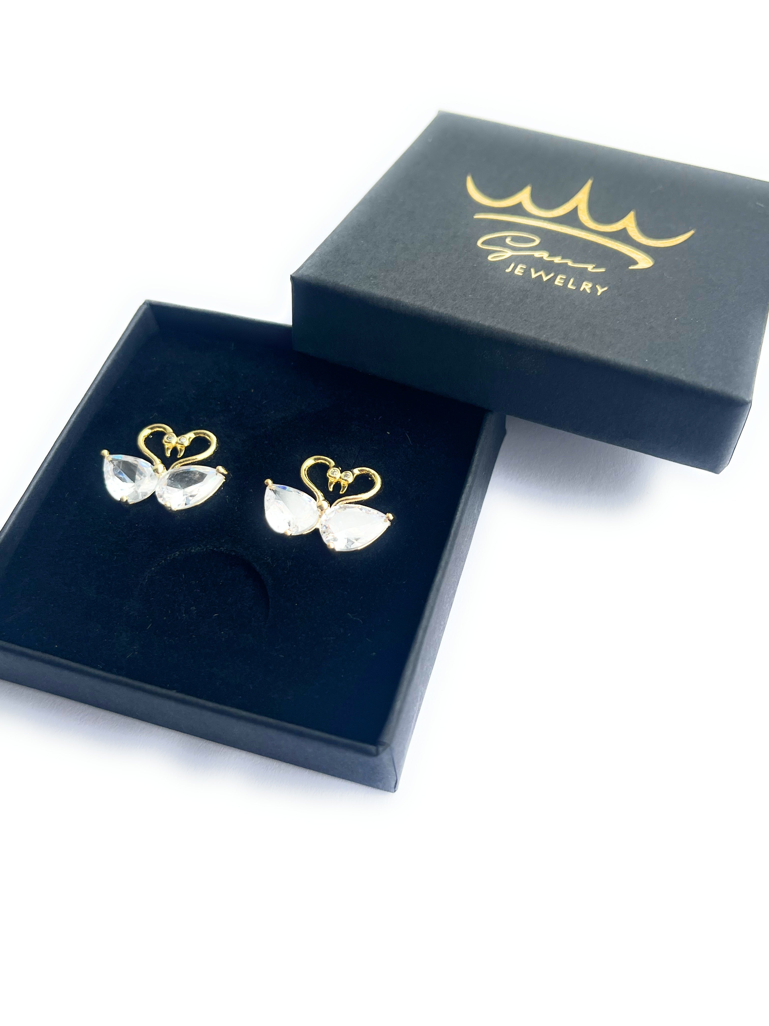 Boucles d'Oreilles Duo d'Oies Amoureuses - Sani Jewelry