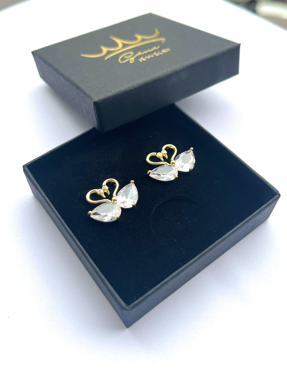 Boucles d'Oreilles Duo d'Oies Amoureuses - Sani Jewelry