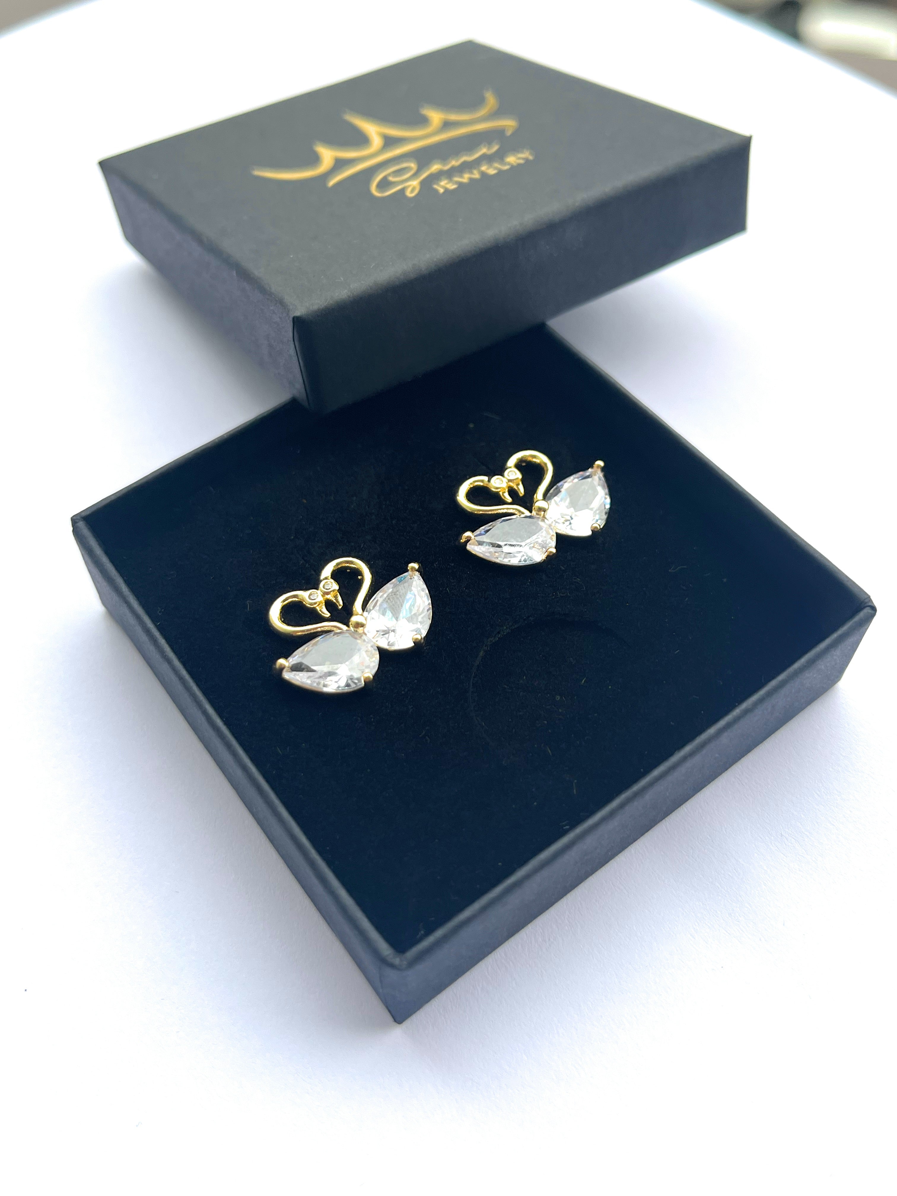 Boucles d'Oreilles Duo d'Oies Amoureuses - Sani Jewelry