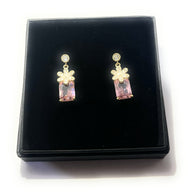 Boucles d'Oreilles Fleurs Roses - Sani Jewelry