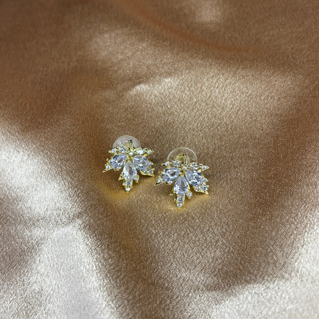 Boucles d'Oreilles Feuilles De Cristal - Sani Jewelry