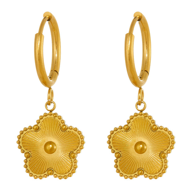 Boucles d'Oreilles Fleur D'Or Glozzo