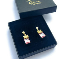 Boucles d'Oreilles Fleurs Roses - Sani Jewelry