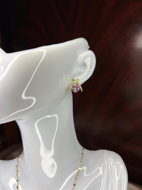 Boucles d'Oreilles Roses Mystiques - Sani Jewelry