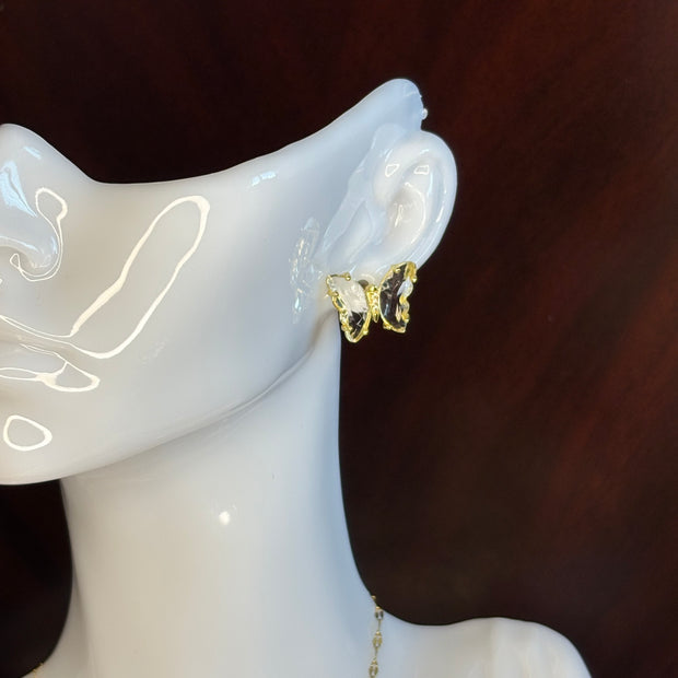 Boucles d'Oreilles Papillons Cristallins - Sani Jewelry