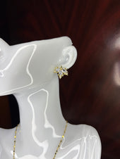 Boucles d'Oreilles Feuilles De Cristal - Sani Jewelry
