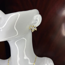 Boucles d'Oreilles Feuilles De Cristal - Sani Jewelry