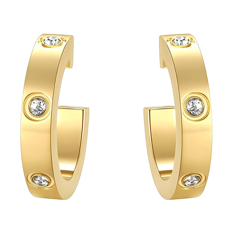 Boucles d'oreilles Anneaux Dorés Glozzo