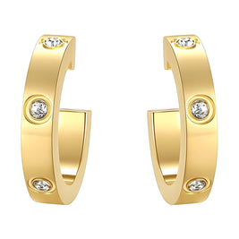 Boucles d'oreilles Anneaux Dorés Glozzo