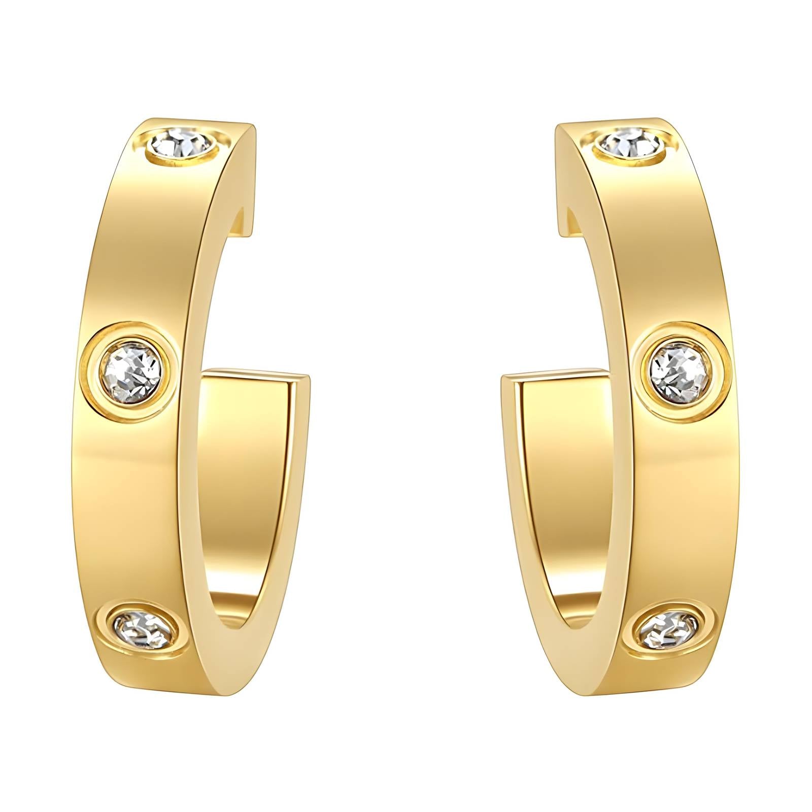 Boucles d'oreilles Anneaux Dorés Glozzo