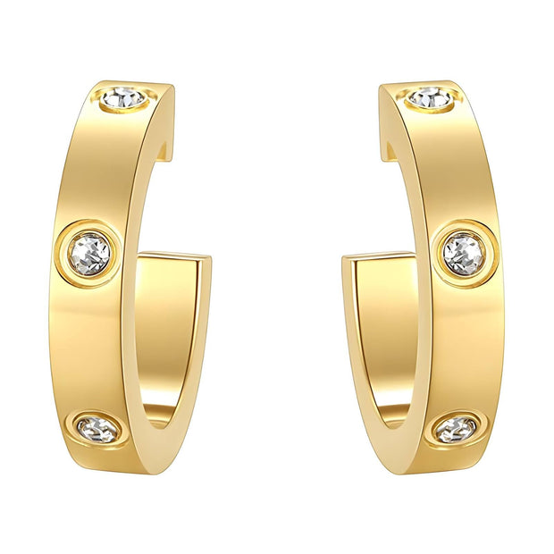 Boucles d'oreilles Anneaux Dorés Glozzo