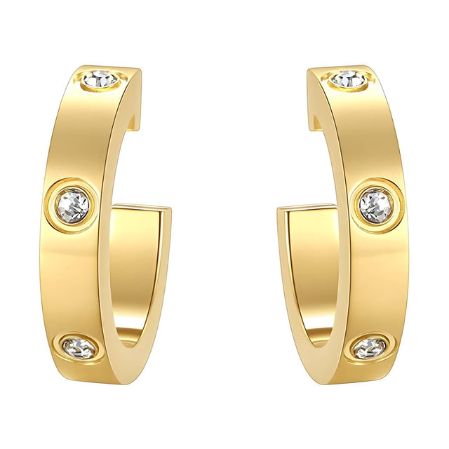 Boucles d'oreilles Anneaux Dorés Glozzo