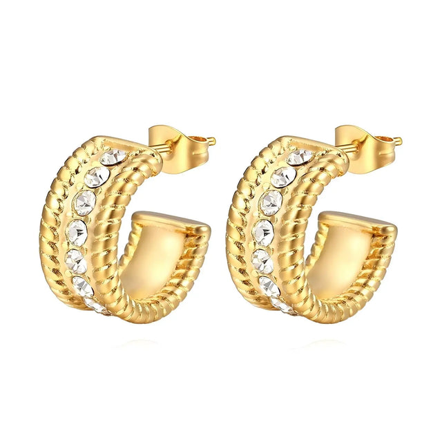 Boucles d'oreilles Arcs Dorées Glozzo