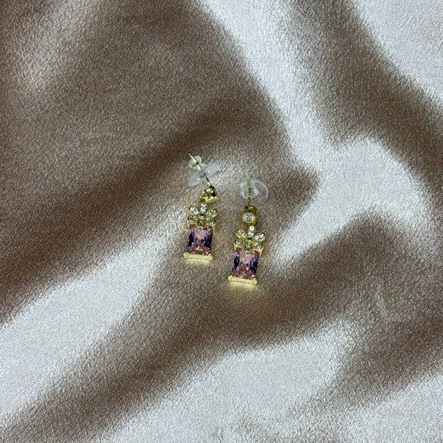 Boucles d'Oreilles Fleurs Roses - Sani Jewelry