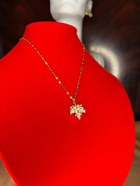 Collier Feuille De Cristal - Sani Jewelry