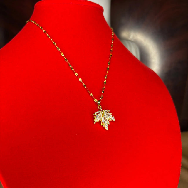 Collier Feuille De Cristal - Sani Jewelry
