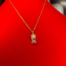 Collier Fleur Rose - Sani Jewelry