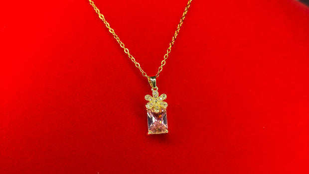 Collier Fleur Rose - Sani Jewelry