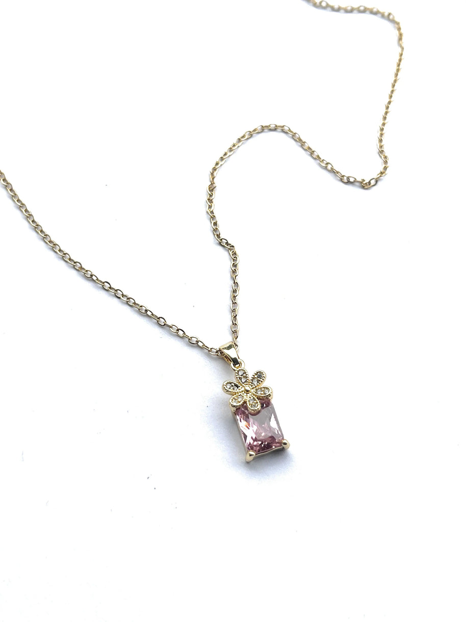 Collier Fleur Rose - Sani Jewelry