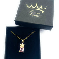 Collier Fleur Rose - Sani Jewelry