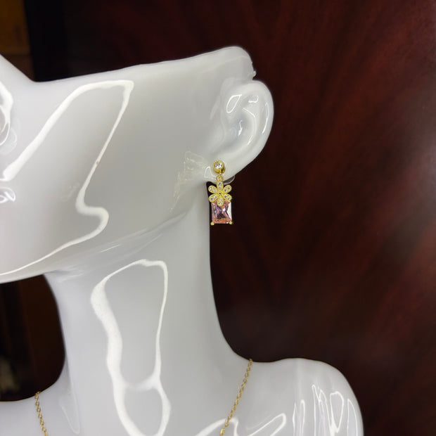 Boucles d'Oreilles Fleurs Roses - Sani Jewelry