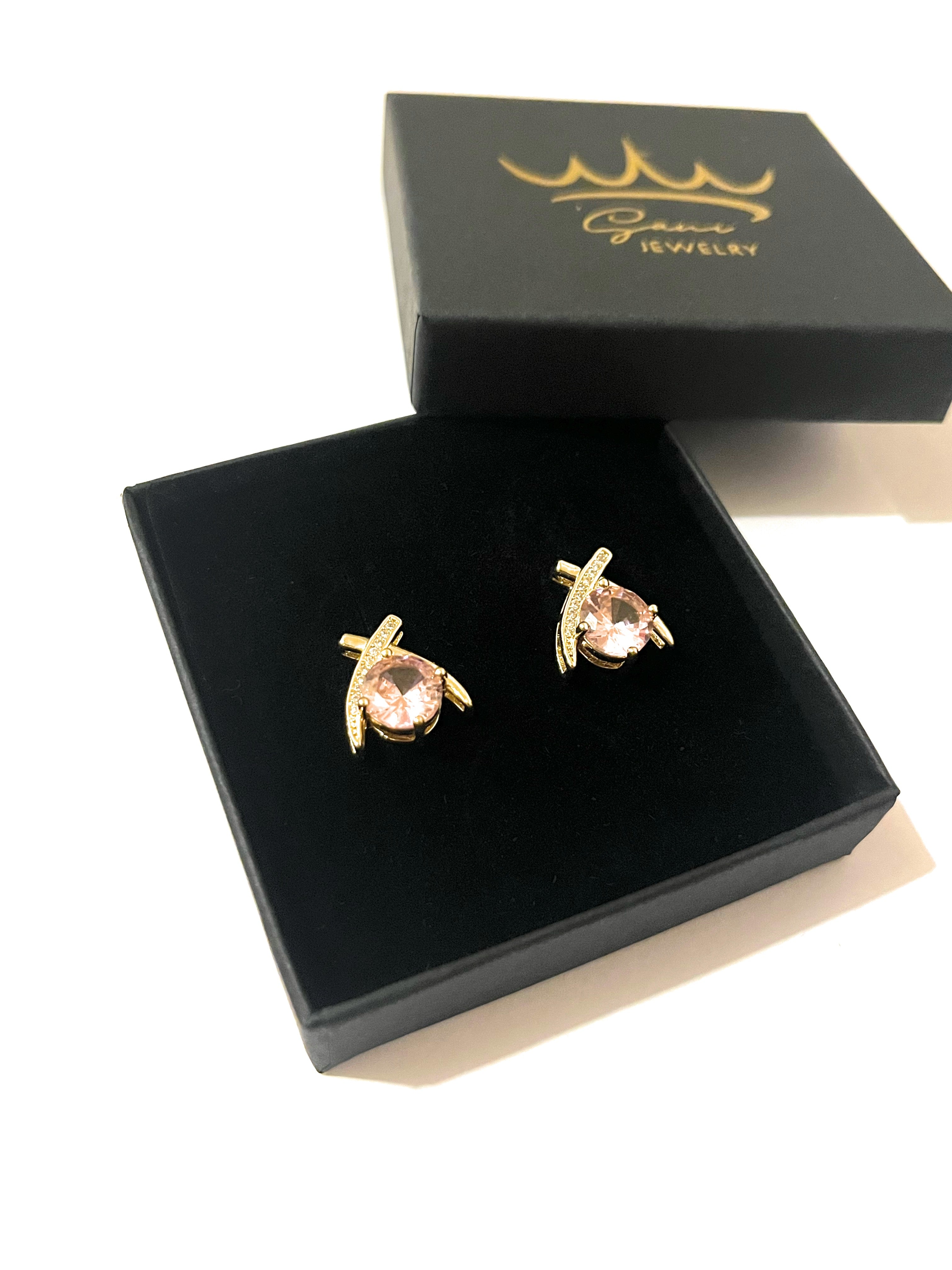 Boucles d'Oreilles Roses Mystiques - Sani Jewelry