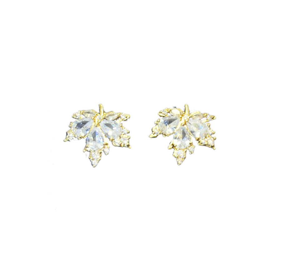 Boucles d'Oreilles Feuilles De Cristal - Sani Jewelry