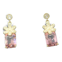 Boucles d'Oreilles Fleurs Roses - Sani Jewelry